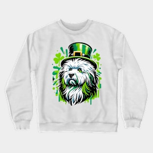 Puli Dog Celebrates Saint Patrick's Day in Style Crewneck Sweatshirt